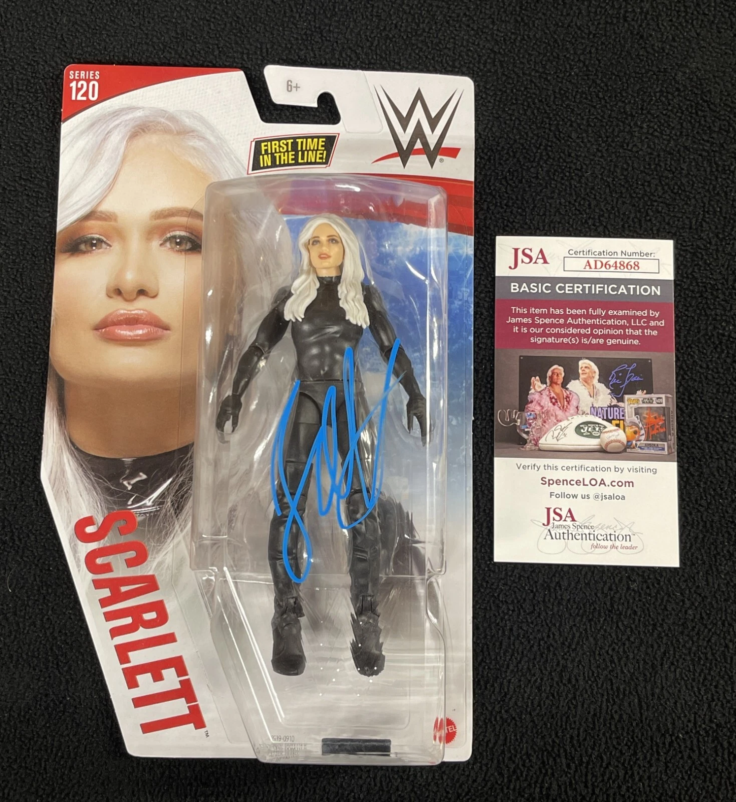 Scarlett Signed WWE Series 120 Action Figure JSA COA
