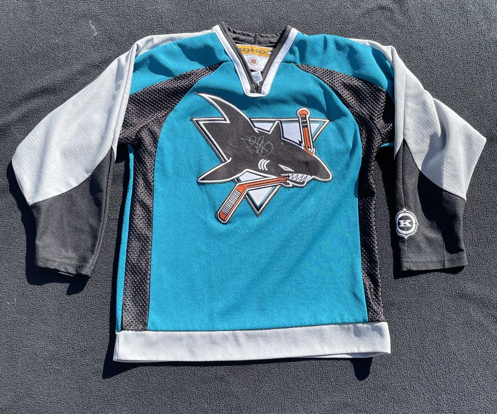 Al Iafrate Signed San Jose Sharks Koho Youth Jersey JSA COA
