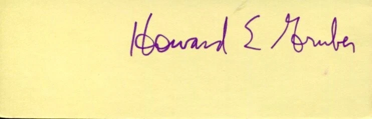 Howard E. Gruber Swiss Psychologist Study of Creativity Author Signed Autograph
