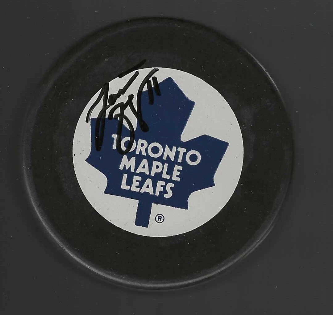 Gaston Gingras Signed Toronto Maple Leafs Puck
