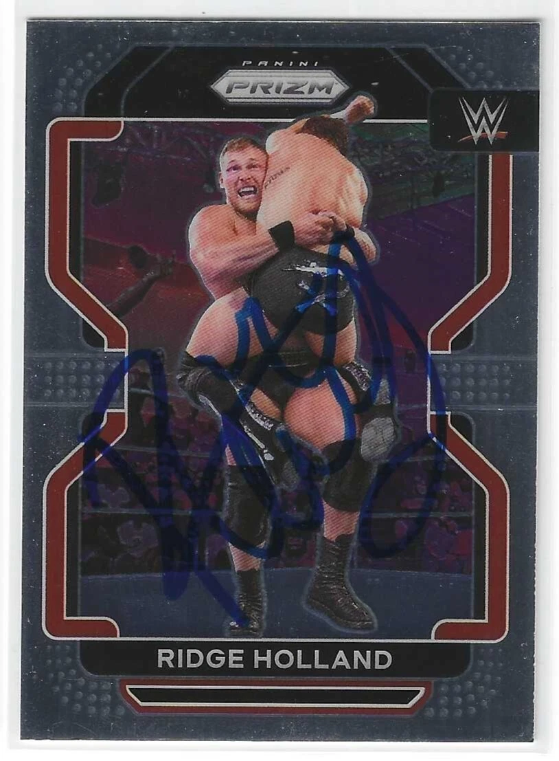 Ridge Holland Signed 2022 Panini Prizm WWE Card #154
