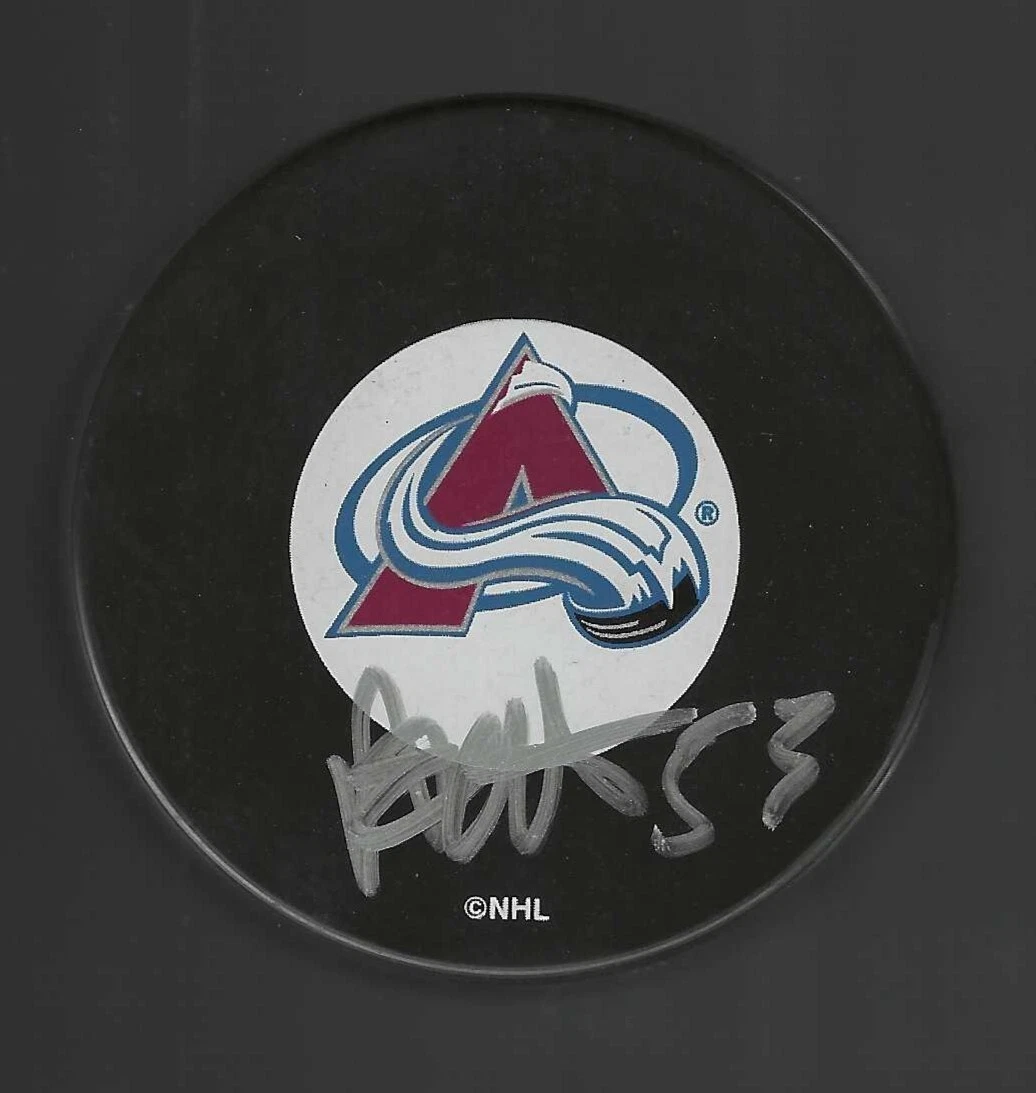 Brett McLean Signed Colorado Avalanche Large Logo Puck
