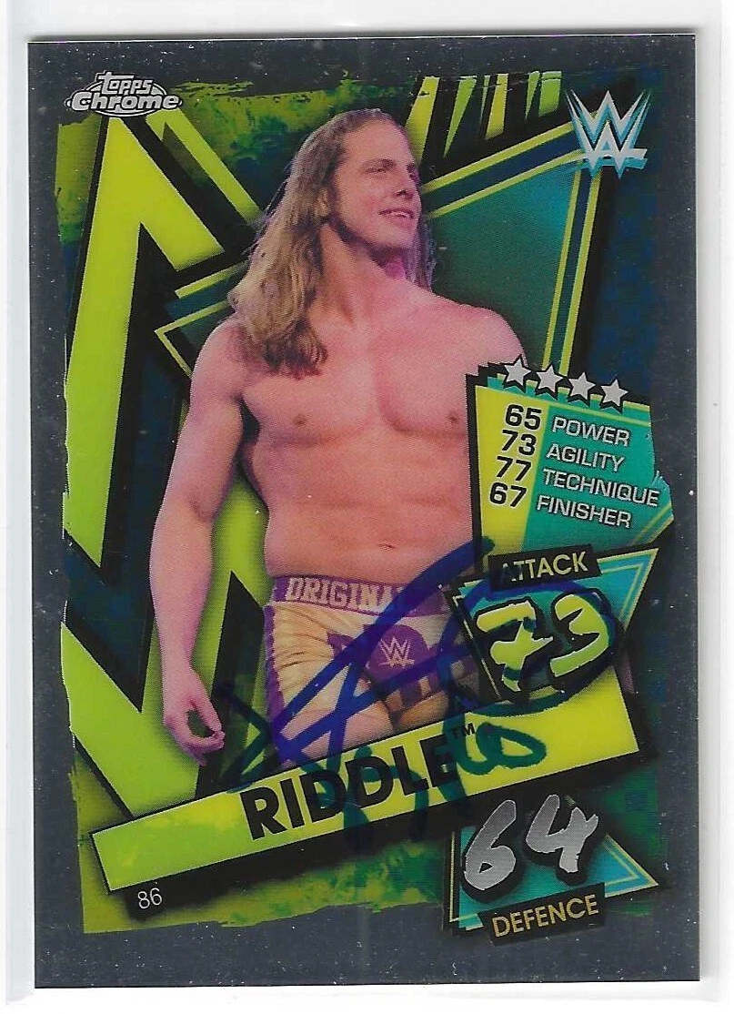 Matt Riddle Signed 2021 Topps Chrome WWE Slam Attax Game Card #86
