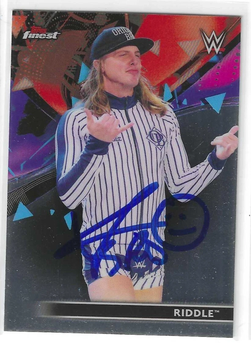 Matt Riddle Signed 2021 Topps Finest WWE Card #34
