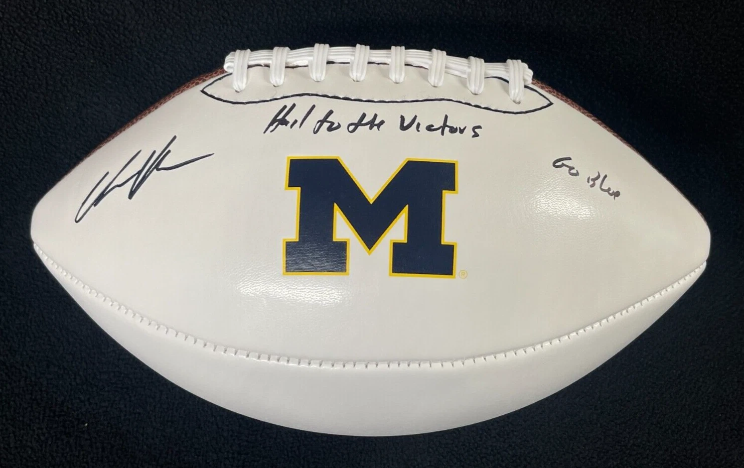 Chris Hutchinson Signed & Dual Inscribed Michigan Wolverines Football JSA COA
