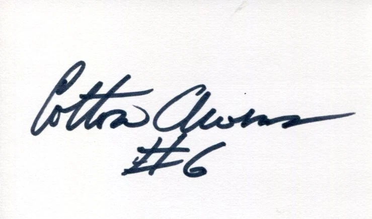 Cotton Owens NASCAR Top 50 Drivers King of the Modifieds HOF Signed Autograph
