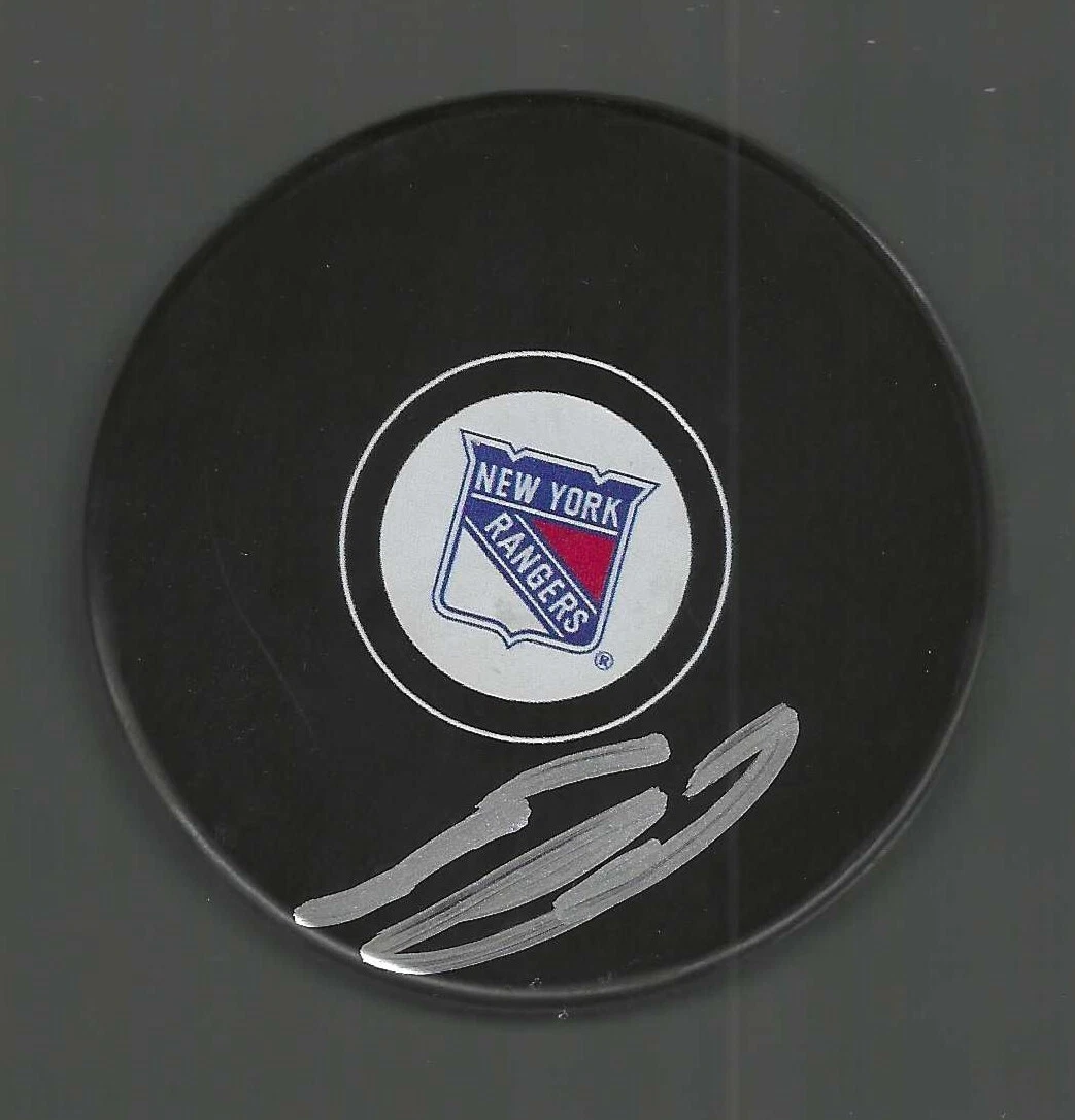 Julien Gauthier Signed New York Rangers Puck
