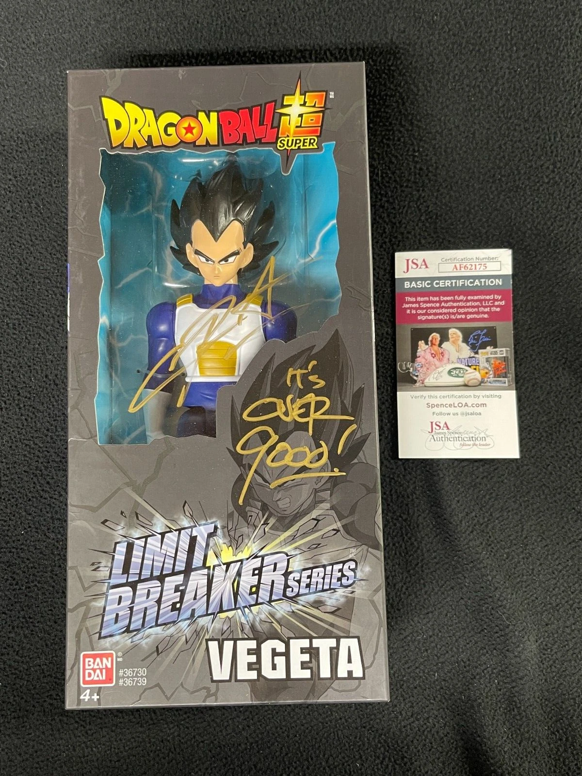 Chris Sabat Signed Inscribed Dragon Ball Z Limit Breaker Vegeta Figure JSA COA
