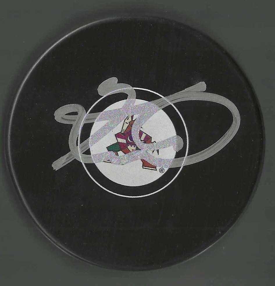 Keith Tkachuk Signed Phoenix Coyotes Kachina Logo Puck Arizona
