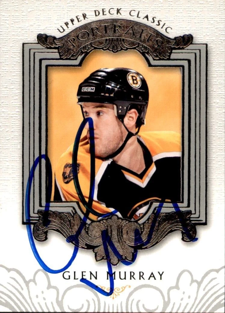 Glen Murray Signed 2003/04 Upper Deck Portraits Card #7 Boston Bruins
