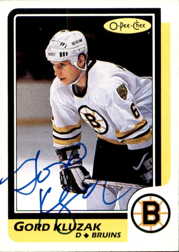 Gord Kluzak Signed 1986/87 O-Pee-Chee Card #54 Boston Bruins
