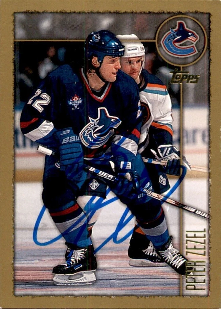 Peter Zezel Signed 1998/99 Topps Card #56 Vancouver Canucks
