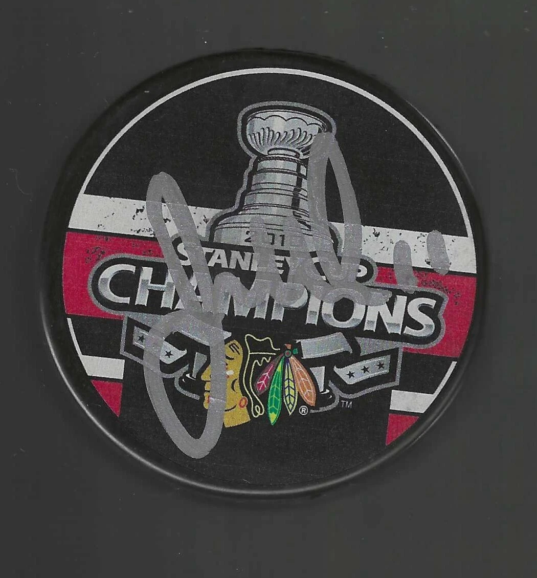 John Madden Signed Chicago Blackhawks 2010 Stanley Cup Champions Puck
