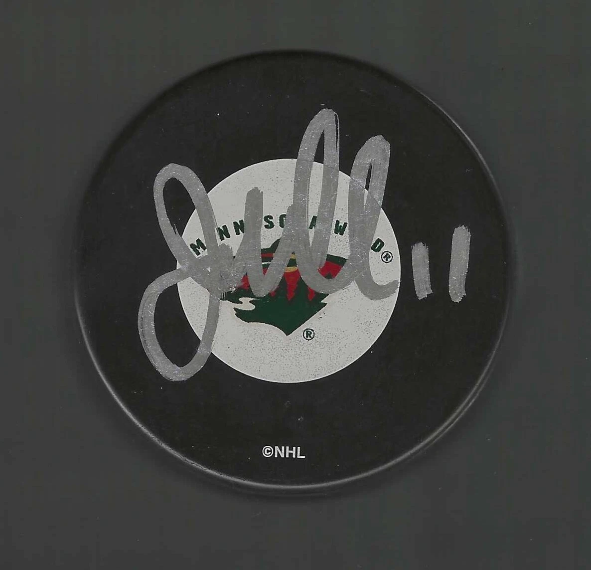 John Madden Signed Minnesota Wild Puck
