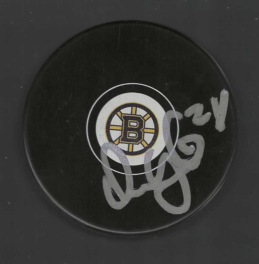 Dean Chynoweth Signed Boston Bruins Puck
