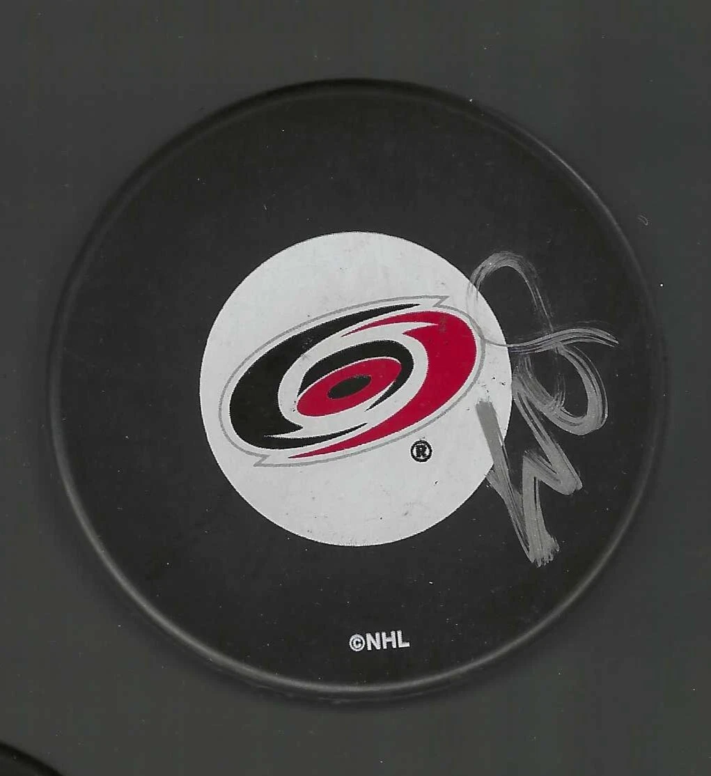Kevyn Adams Signed Carolina Hurricanes Large Logo Puck
