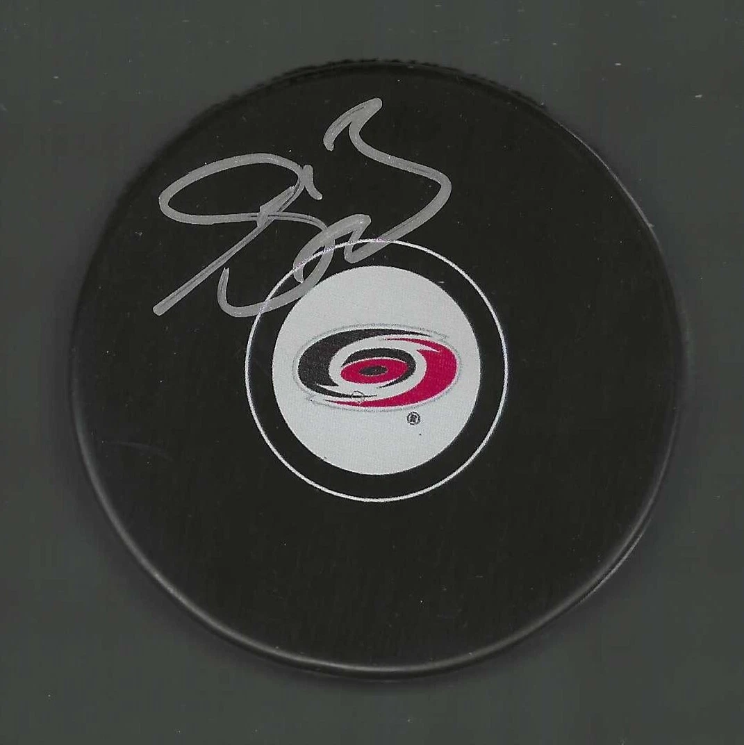 Sean Burke Signed Carolina Hurricanes Puck
