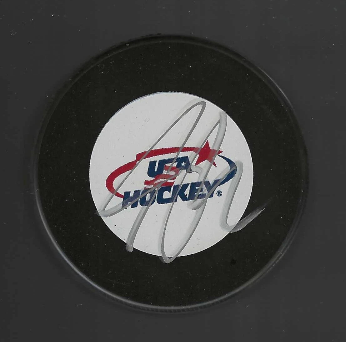 Shane Pinto Signed USA Hockey Puck Ottawa Senators
