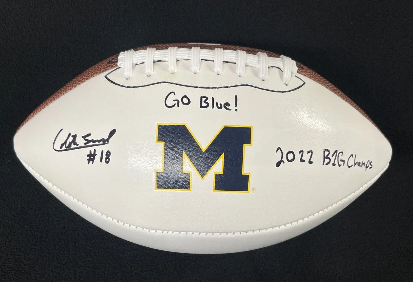 Colston Loveland Signed & Dual Inscribed Michigan Wolverines Football JSA COA
