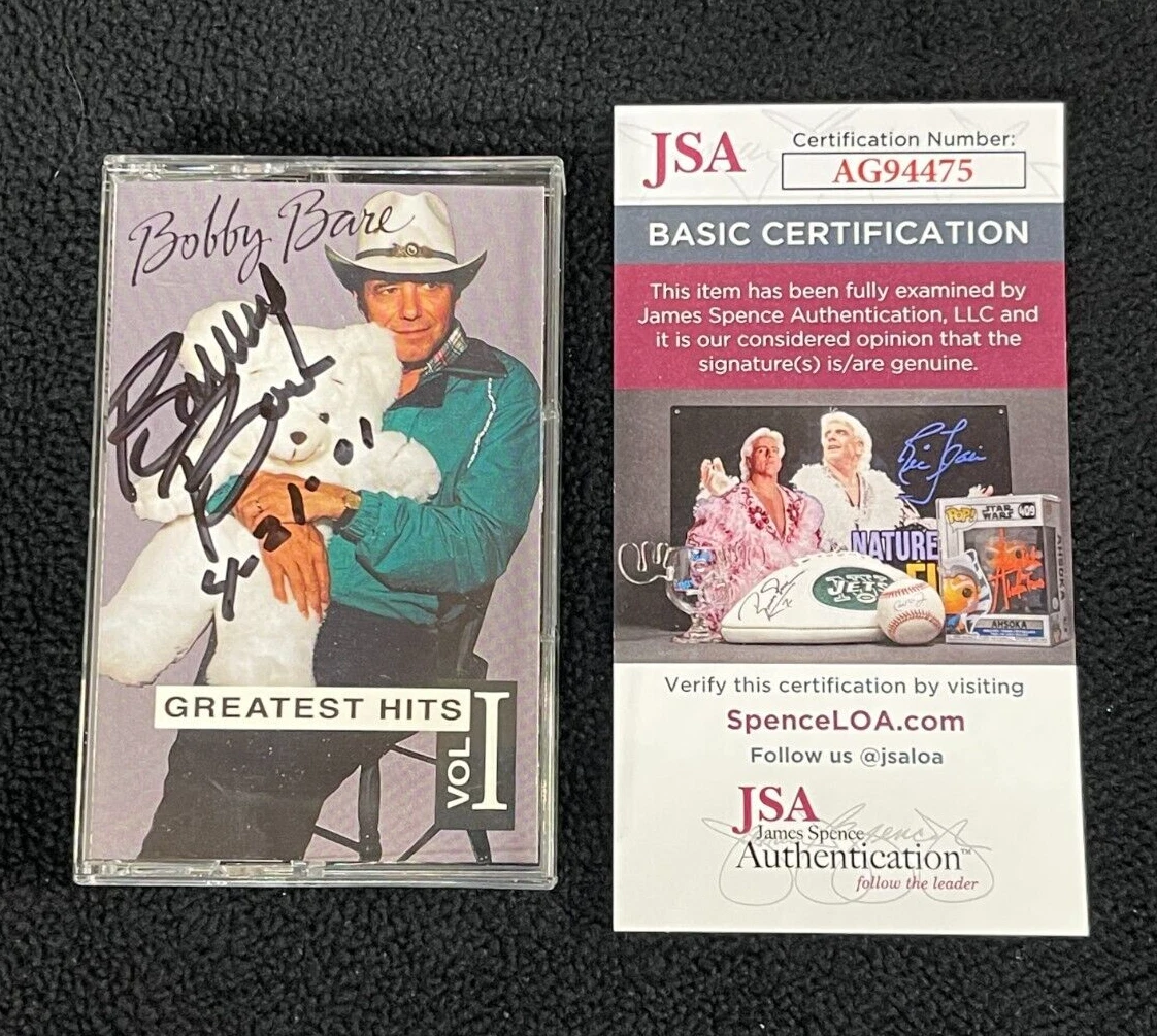 Bobby Bare Signed Greatest Hits Volume I Cassette Tape Insert JSA COA
