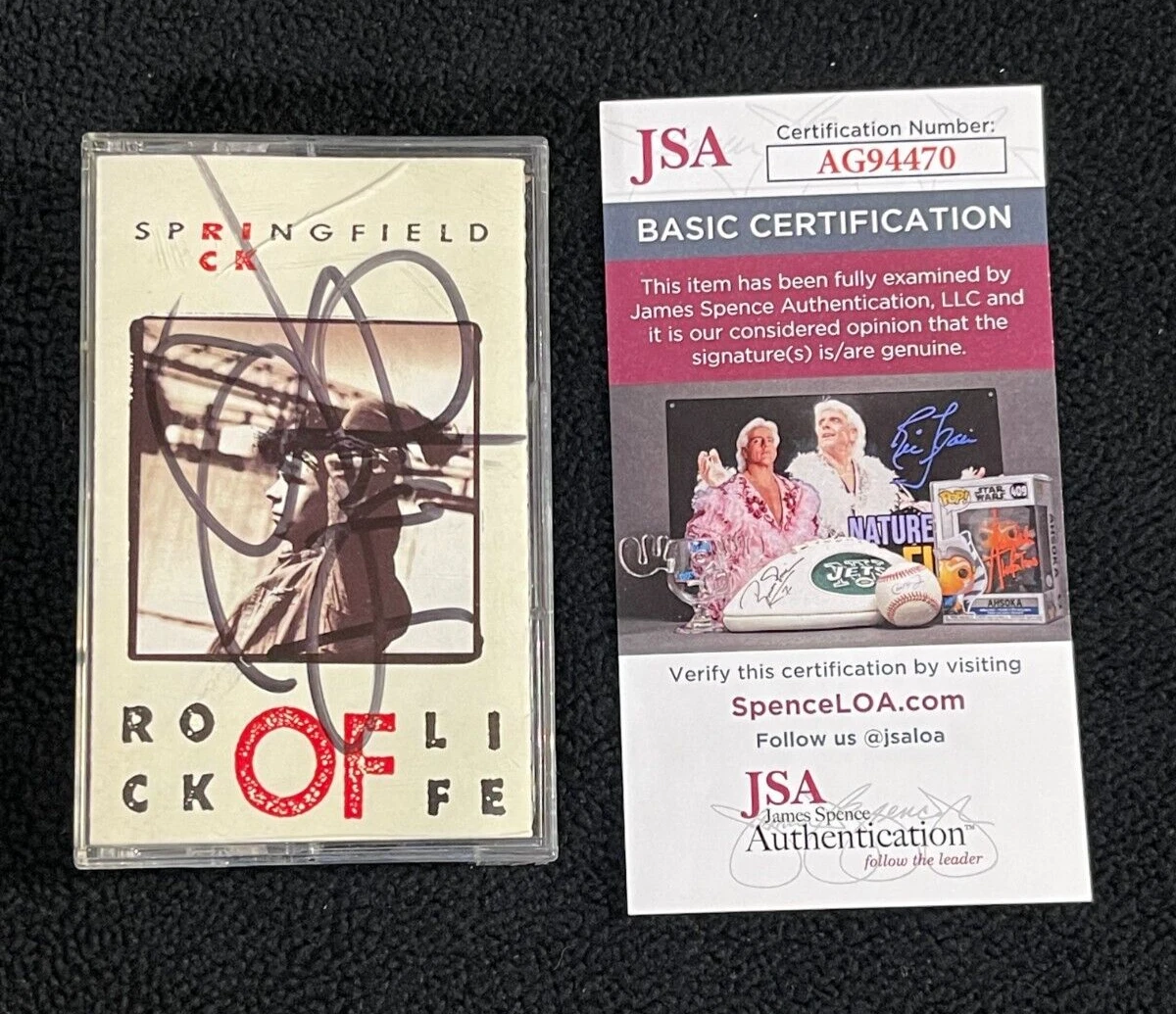 Rick Springfield Signed Rock Of Life Cassette Tape Insert JSA COA
