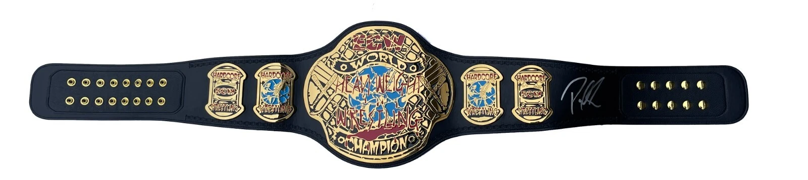 Paul Heyman Signed ECW World Heavyweight Champion Title Belt JSA LOA COA WWE
