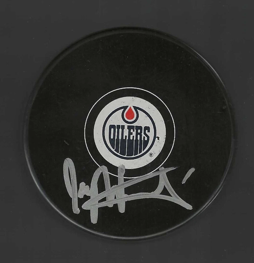 Jay Woodcroft Signed Edmonton Oilers Puck
