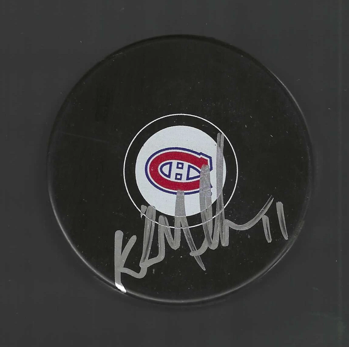 Kirk Muller Signed Montreal Canadiens Puck
