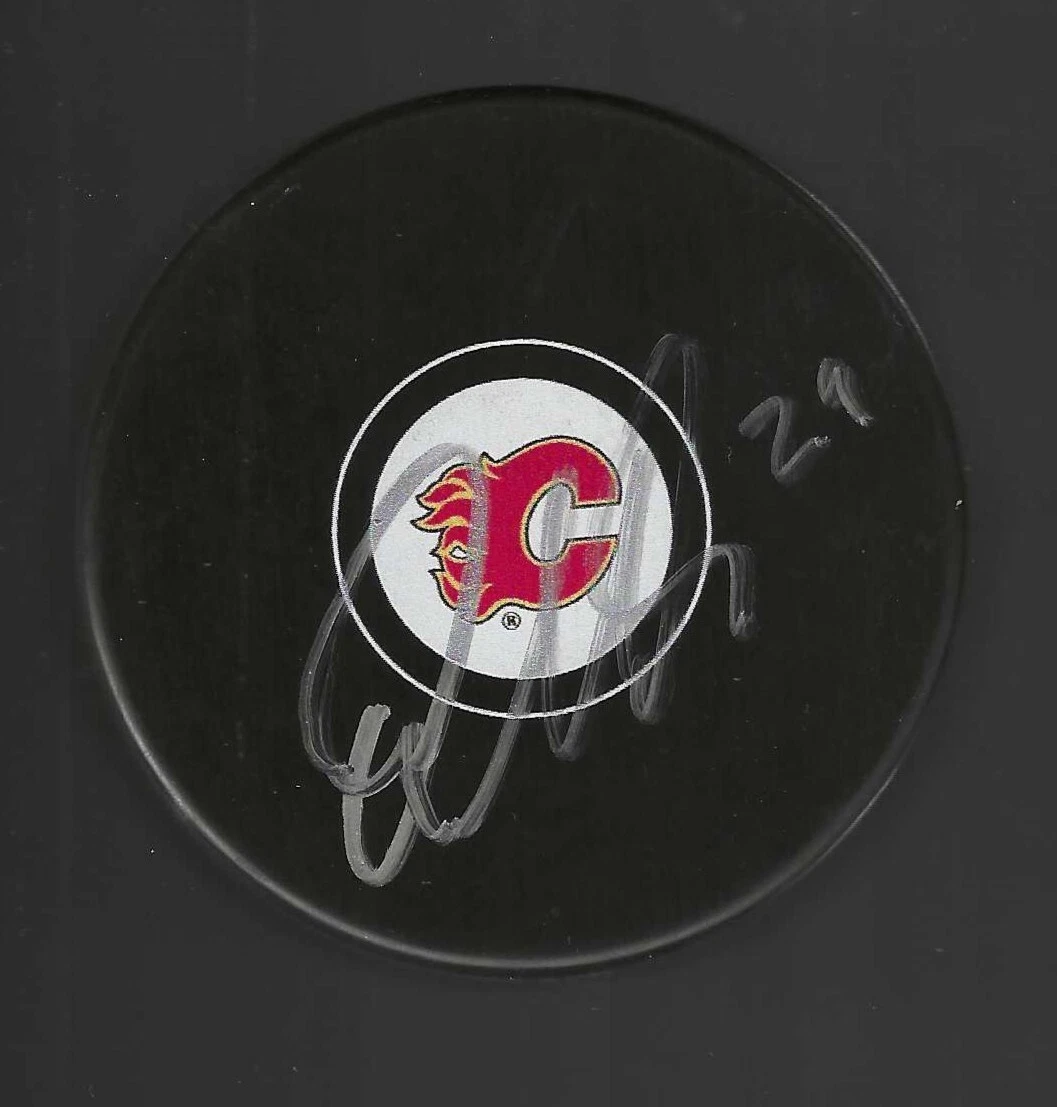 Dillon Dube Signed Calgary Flames Puck
