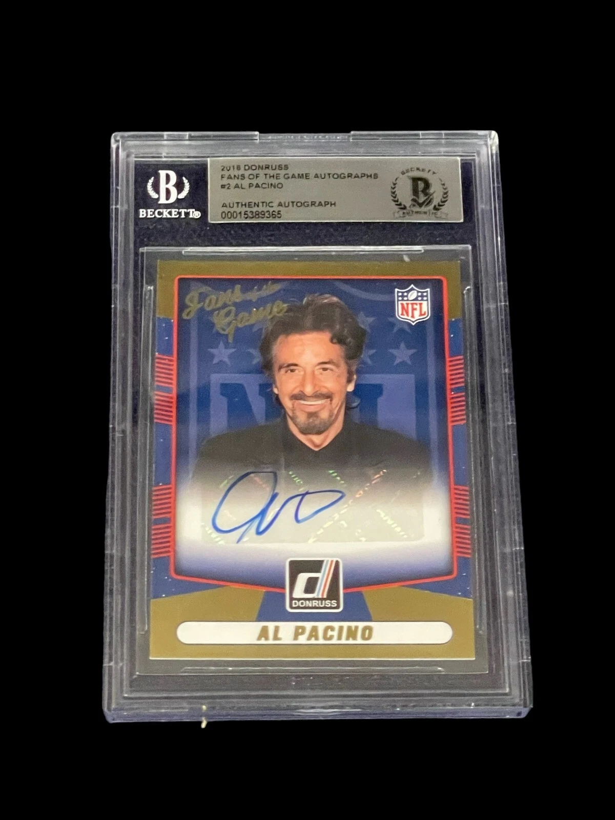 Al Pacino 2016 Panini Donruss Fans of The Game Signed Autograph BAS Beckett Slab

