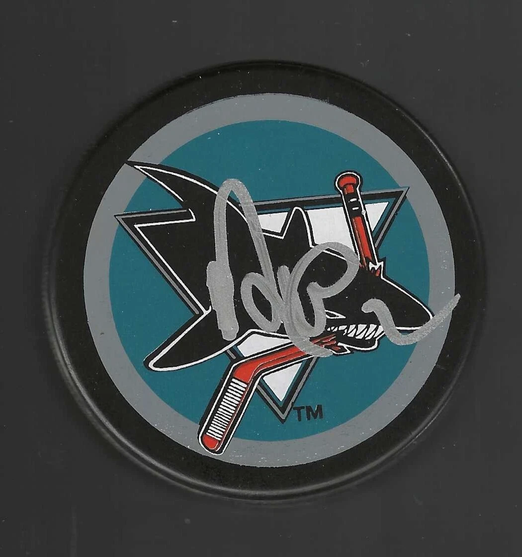 Rob Zettler Signed San Jose Sharks Souvenir Puck
