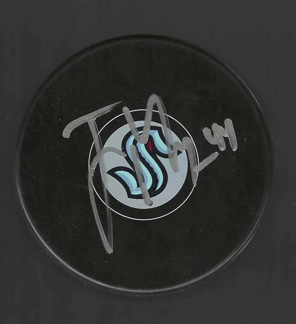 Jaycob Megna Signed Seattle Kraken Puck
