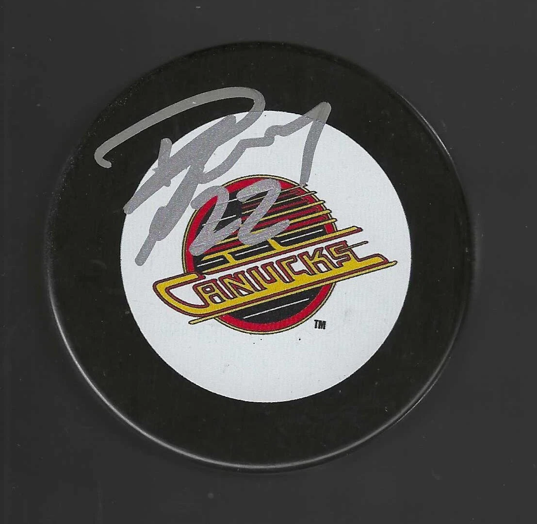 Dave Lowry Signed Vancouver Canucks Puck
