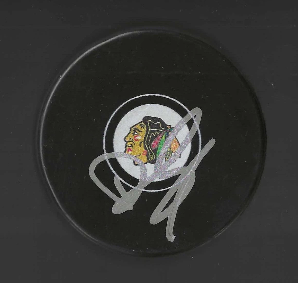Derek King Signed Chicago Blackhawks Puck
