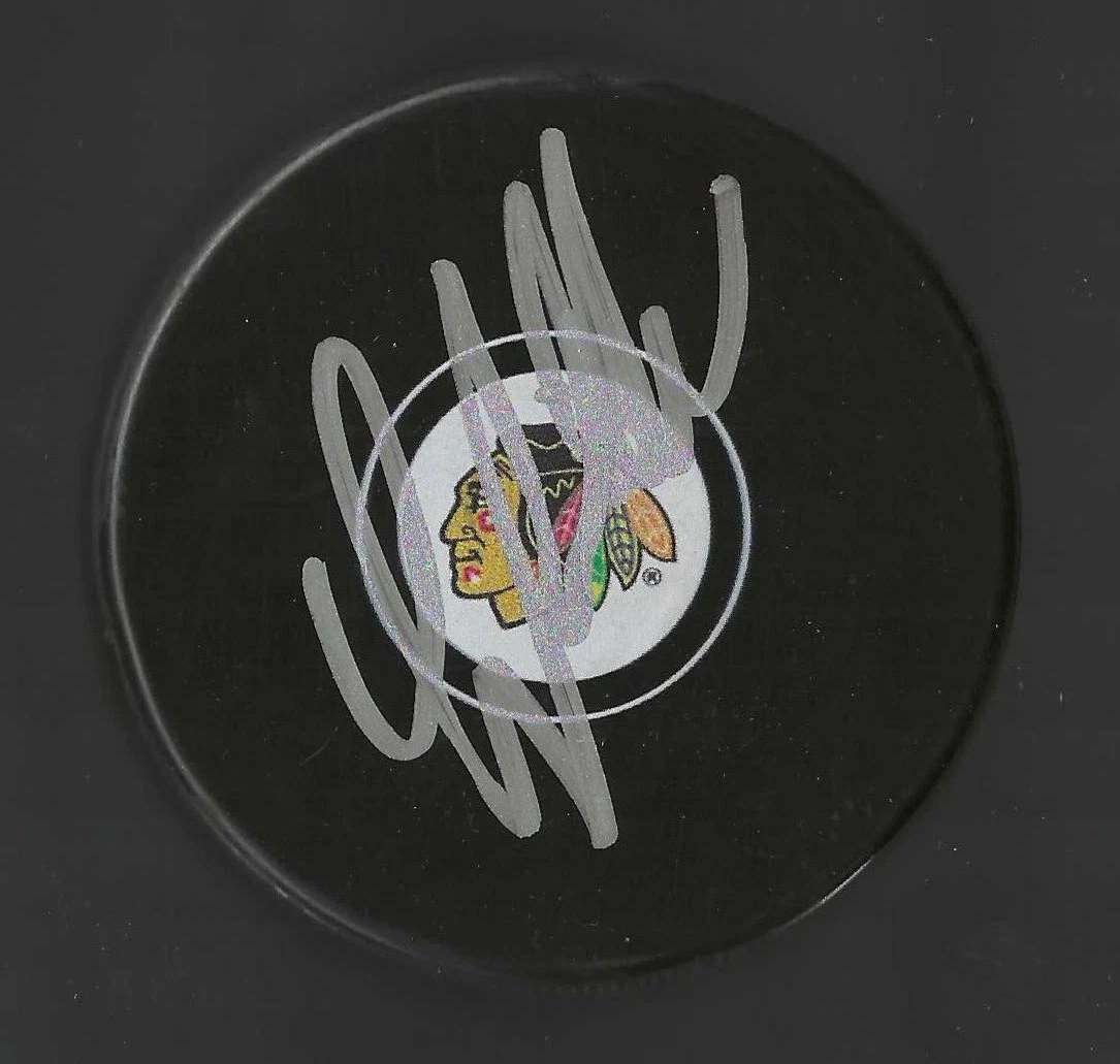 Luke Richardson Signed Chicago Blackhawks Puck
