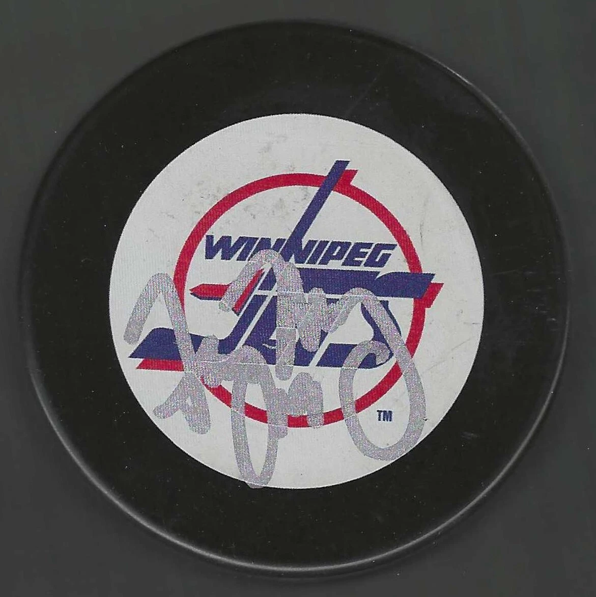 Troy Murray Signed Winnipeg Jets Puck
