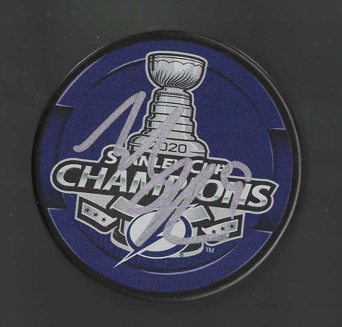 Tyler Johnson Signed Tampa Bay Lightning 2020 Stanle Cup Champions Puck
