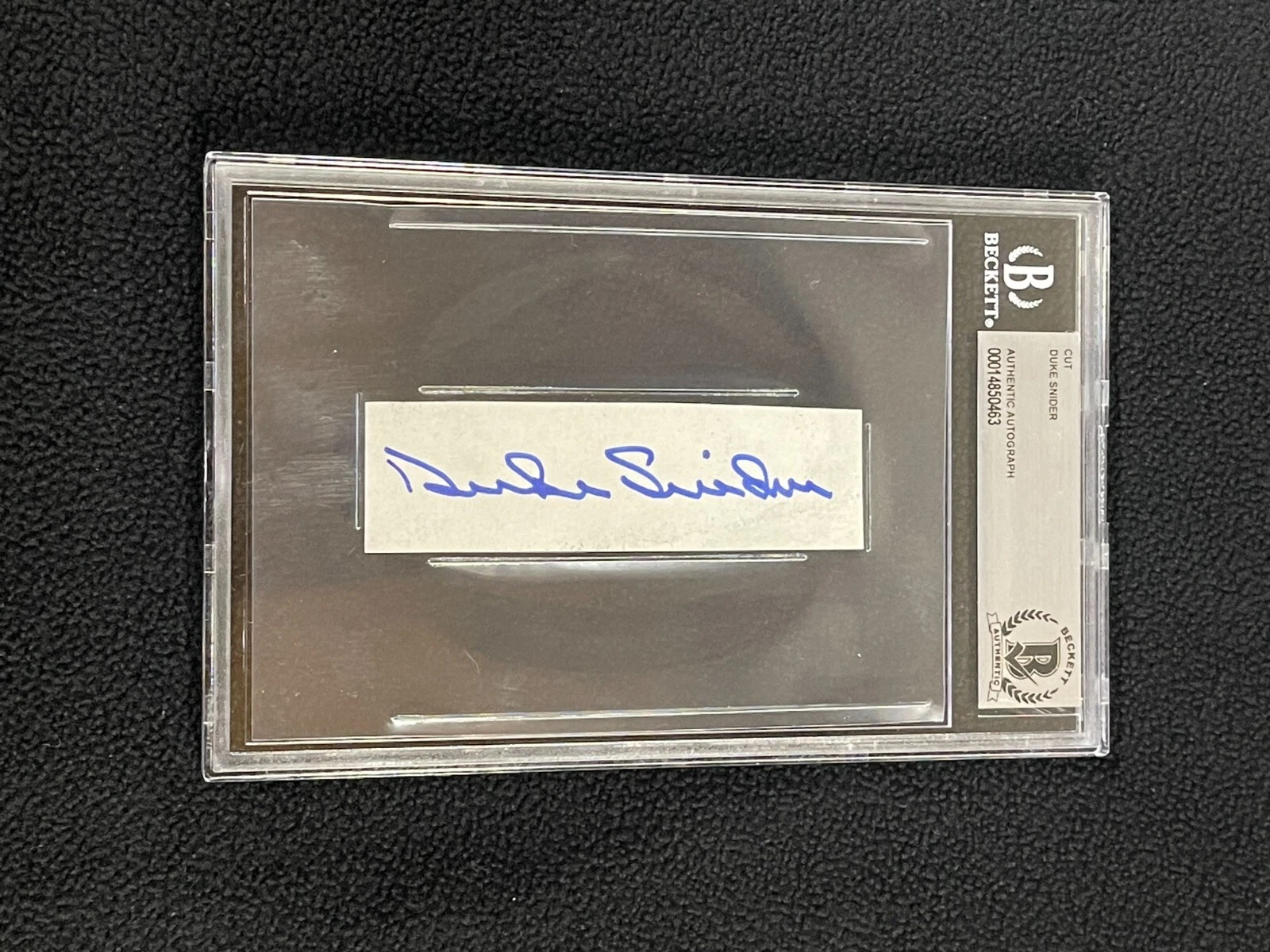 Duke Snider Signed Beckett Certified Cut Autograph Brooklyn Dodgers LA
