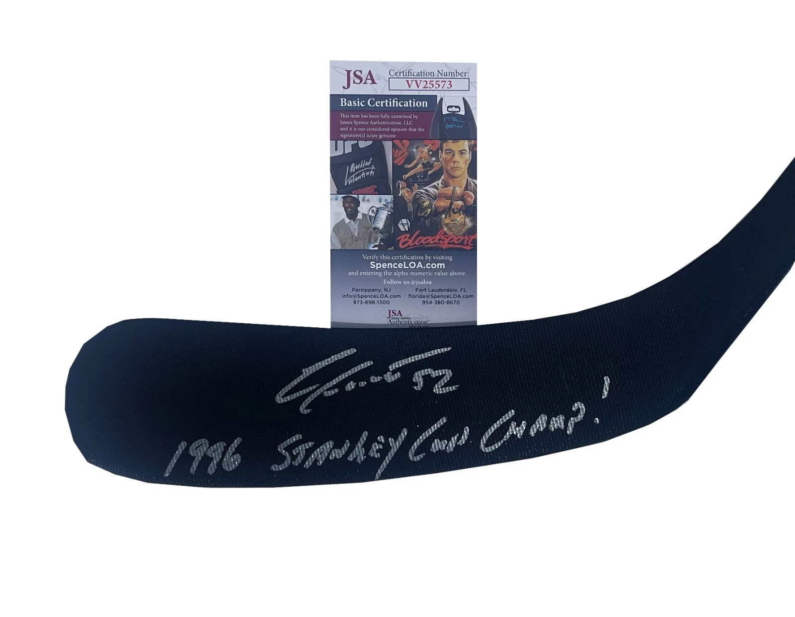 Adam Foote Signed & Inscribed 1996 Stanley Cup Colorado Avalanche Stick JSA COA
