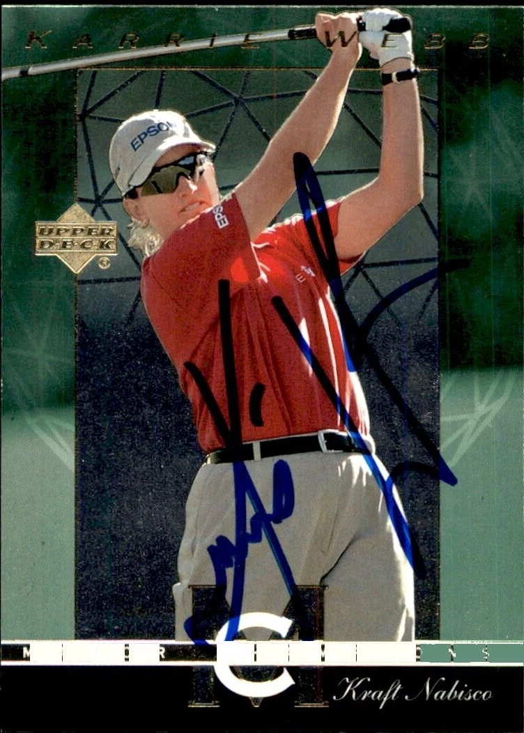 Karrie Webb Signed 2003 Upper Deck Golf Card MC-32 LPGA
