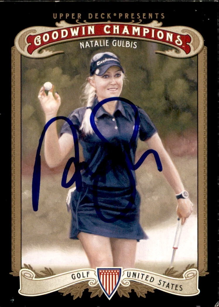 Natalie Gulbis Signed 2012 Upper Deck Goodwin Champions Golf Card #24 LPGA
