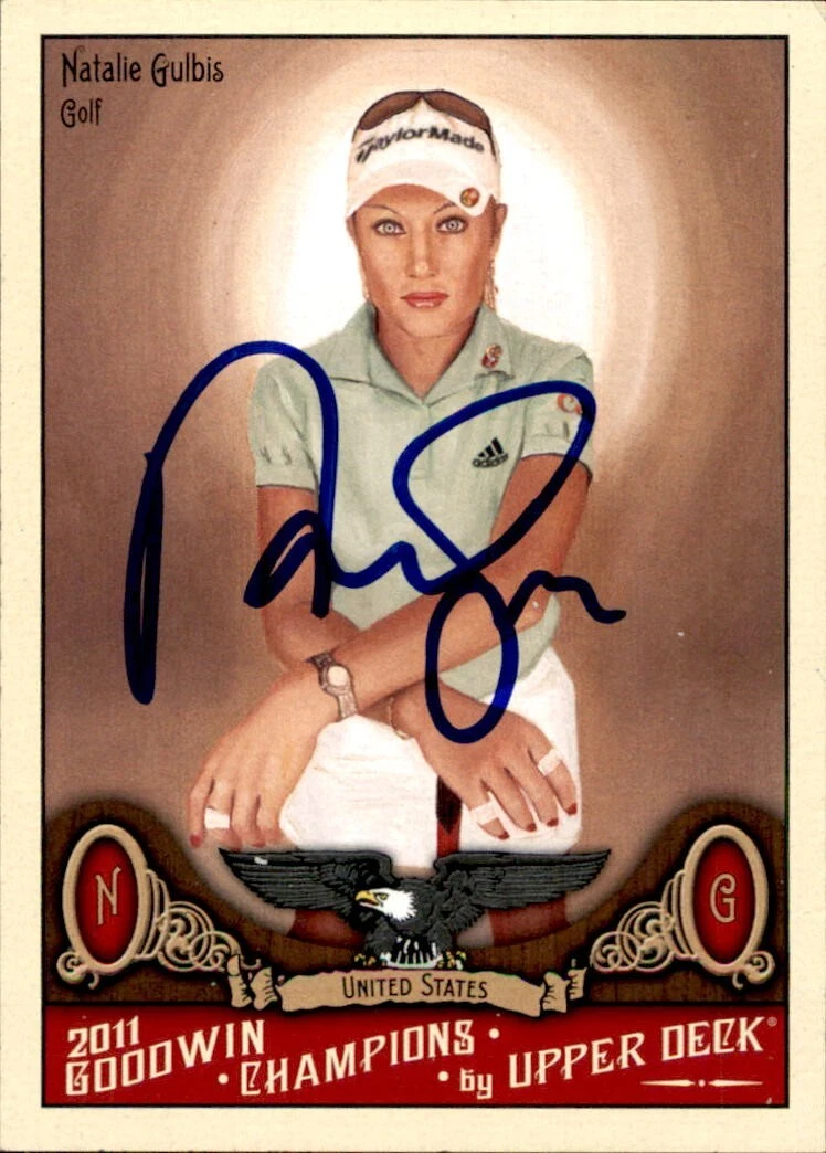 Natalie Gulbis Signed 2011 Upper Deck Goodwin Champions Golf Card #10 LPGA
