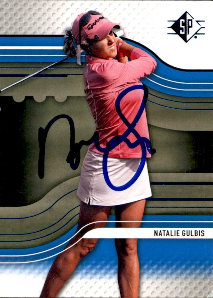 Natalie Gulbis Signed 2012 Upper Deck SP Blue Golf Card #13 LPGA
