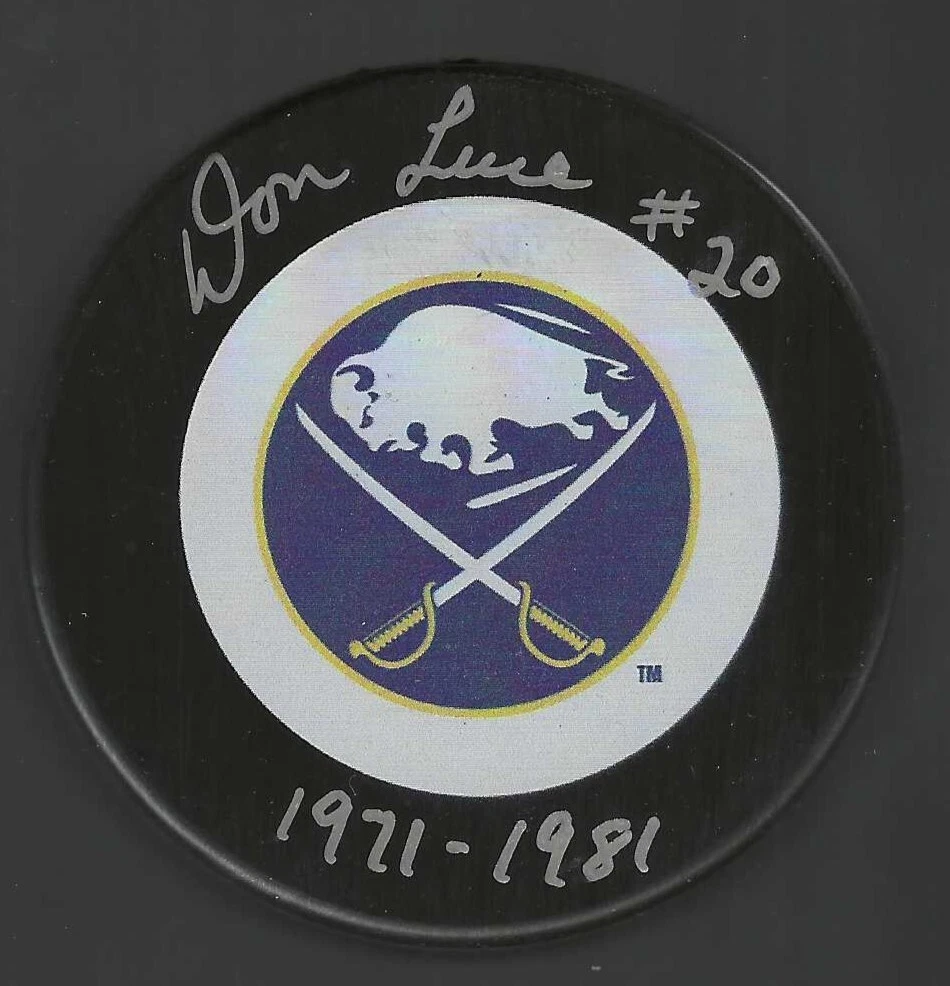 Don Luce Signed & Inscribed Buffalo Sabres Puck
