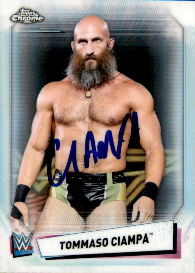 Tommaso Ciampa Signed 2021 Topps Chrome NXT WWE Refractor Card #99
