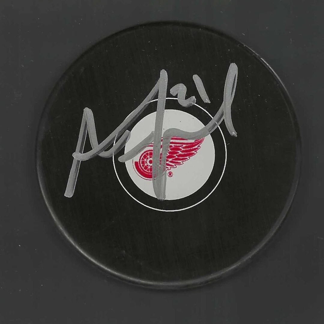 Austin Czarnik Signed Detroit Red Wings Puck
