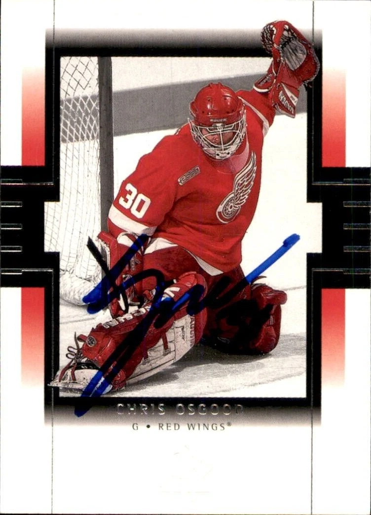 Chris Osgood Signed 1999/00 UD SP Authentic Card #31 Detroit Red Wings
