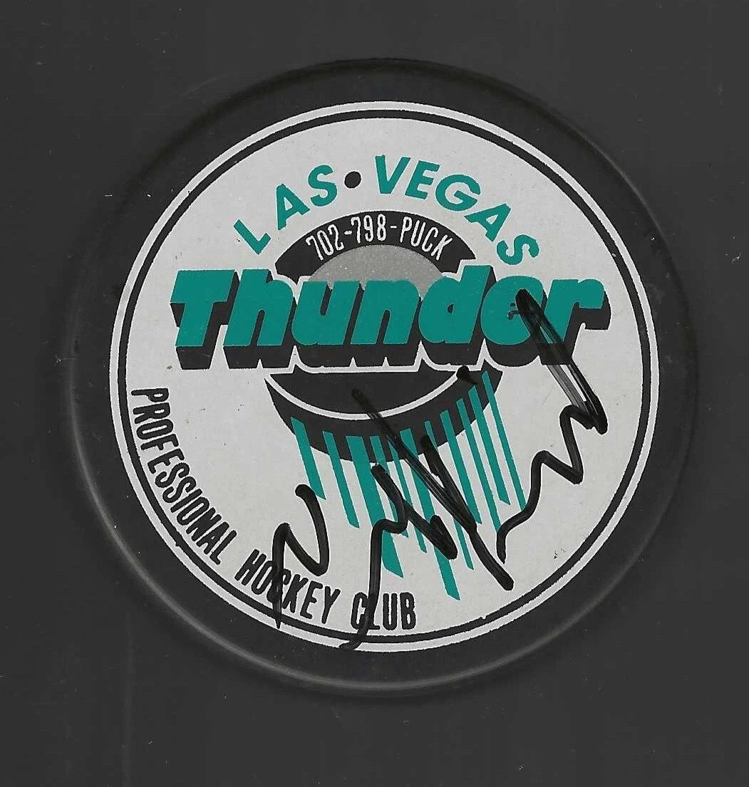 Alex Hicks Signed Las Vegas Thunder 50th Anniversary Puck
