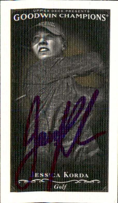 Jessica Korda Signed 2016 UD Goodwin Champions Golf Card #144 LPGA
