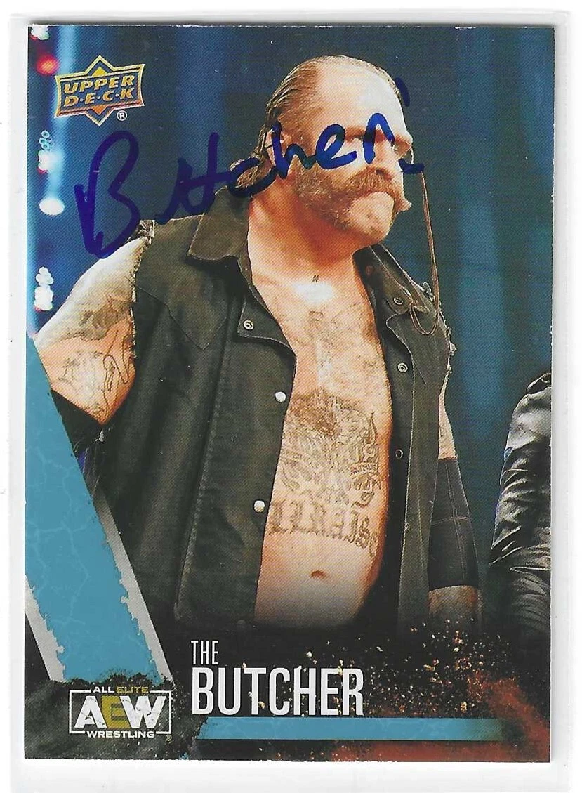The Butcher Signed 2021 Upper Deck AEW Card #38
